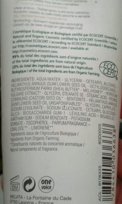Crème Mains Réconfortante Nectar De Miels - 75ML - Melvita - Ingredients