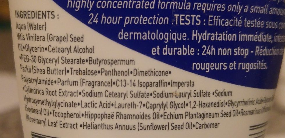 Baume Protecteur Hydratant Intense 24H - Ingrédients - fr