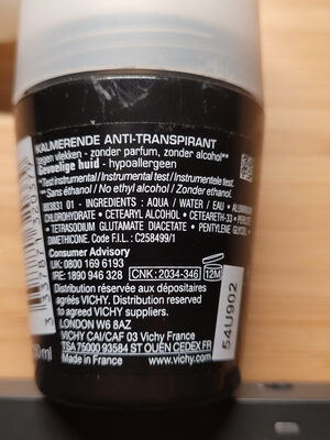 anti transpirant 48h - Ingrédients