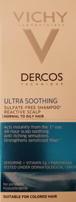 DERCOS Technique - shampooing ultra apaisant cheveux normaux à gras - Vichy - 200ml - 1