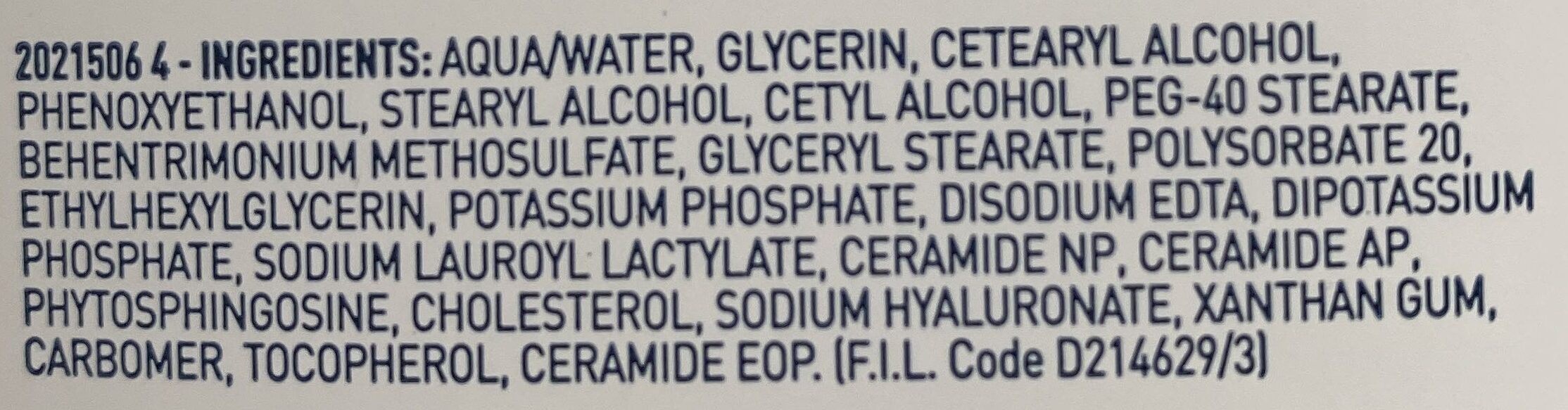 Hydrating cleanser - Ingredients - en