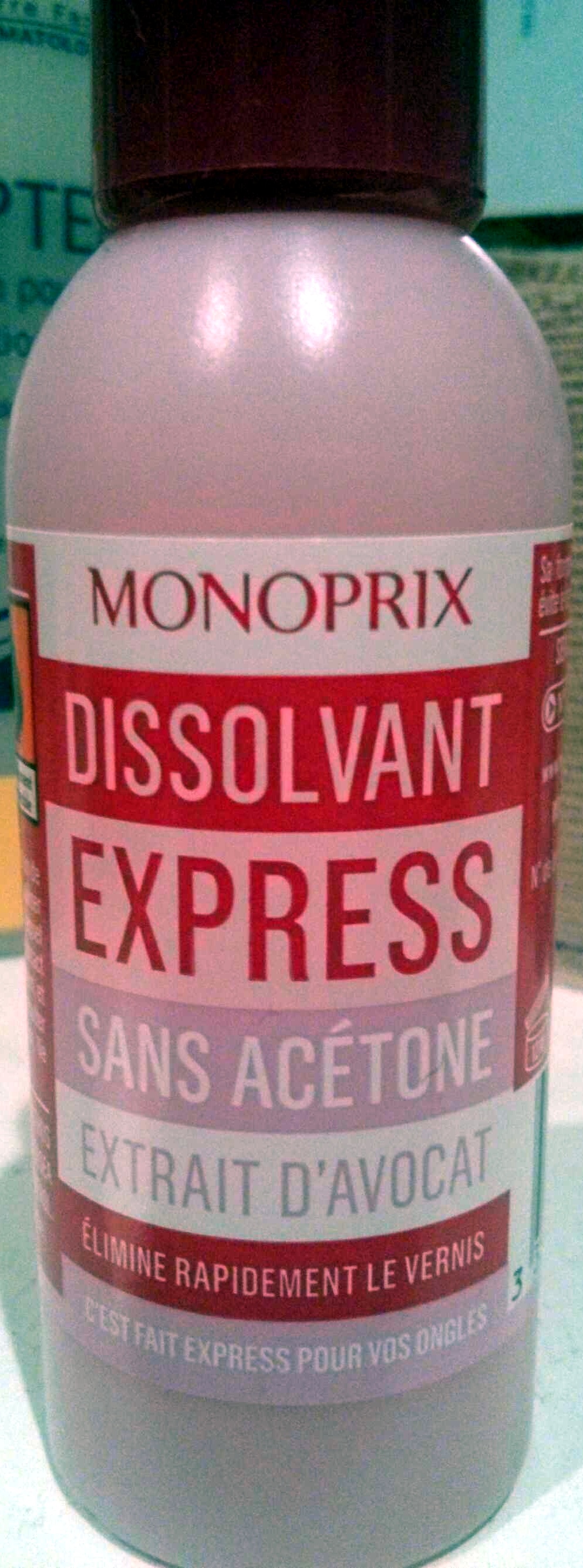 Dissolvant express sans acétone extrait d'avocat - Produto - fr