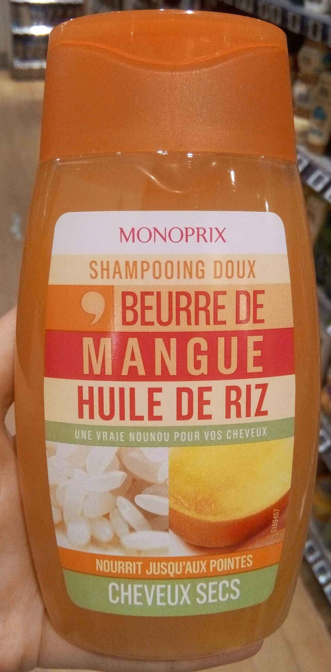 Shampooing doux beurre de mangue huile de riz - Tuote - fr