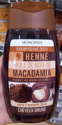 Shampooing doux henné huile de noix de macadamia - Tuote - fr