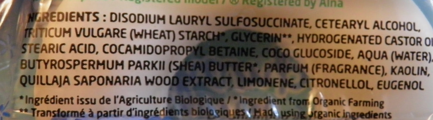 Mon shampooing anti-pelliculaire à l'argile blanche naturelle - Ingredientes - fr