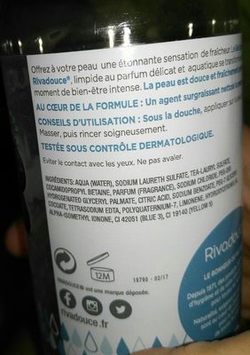 Gel douche Fraîcheur d'eau - Ингредиенты - fr