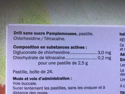 Drill Sans Sucre Pamplemousse X24 - Ingredients