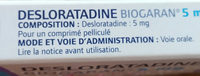 desloratadine/aerius - Ingredientes - fr