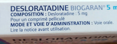 desloratadine/aerius - Ingrédients
