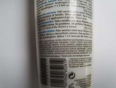 Atoderm PP baume - Ingredients - fr