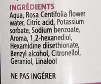 Eau aromatisée ROSE - Ingredients - fr