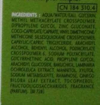 Sébium sensitive - Ingredients