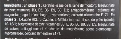 Laboratoire Synactifs Cap Actifs Cheveux - Ingredients - fr