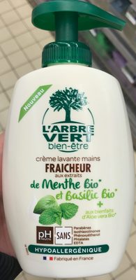 Crème lavante mains Fraîcheur aux extraits de Menthe Bio et Basilic Bio - Product - fr