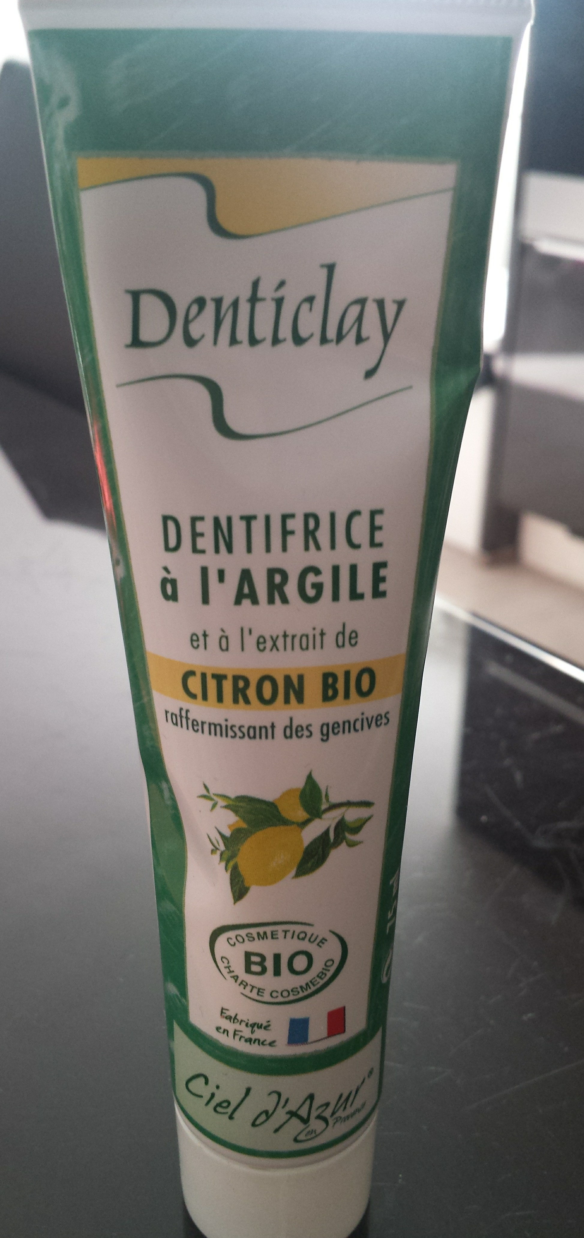 Denticlay Dentifrice Argile Citron - 75 ML - Ciel D'Azur - Produit - fr