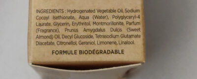 Shampooing solide - Ingredients