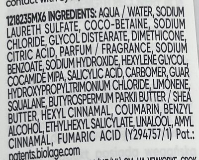 Strength Recovery Shampoo - Ingredients