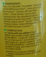 Shampooing Cheveux secs Karité - Jojoba - Aloe - Ingredients - fr