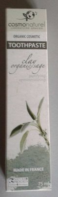 Toothpaste clay organic sage - Product - fr