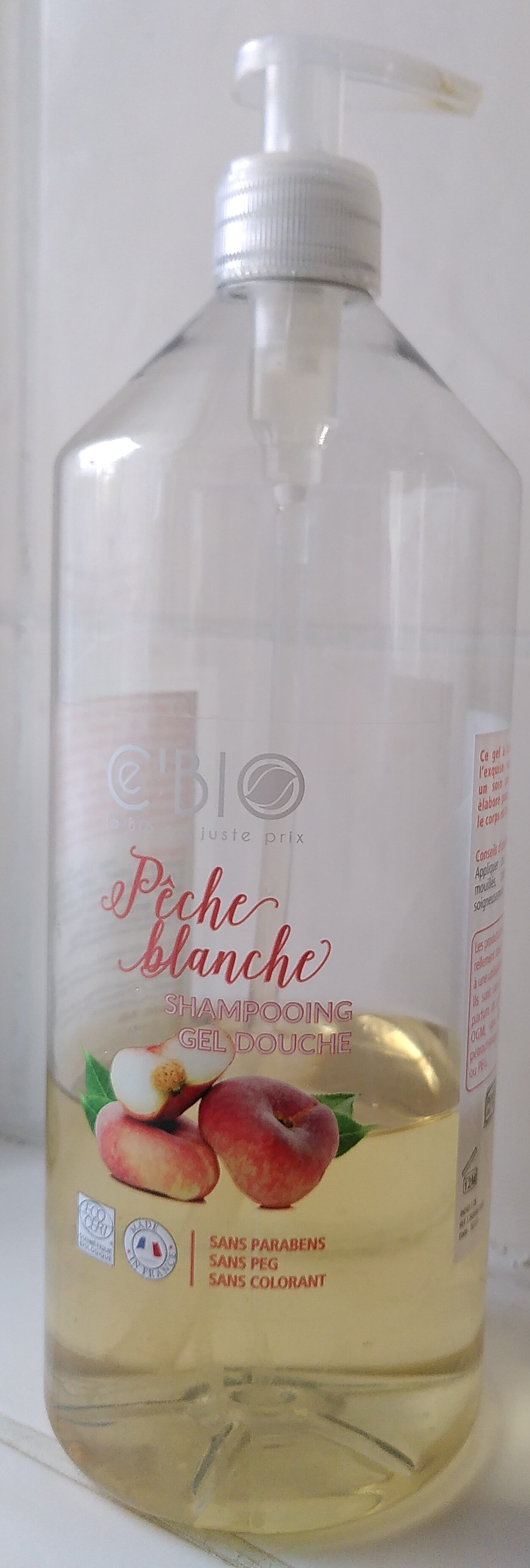 Shampooing gel douche Pêche blanche - Produit - fr