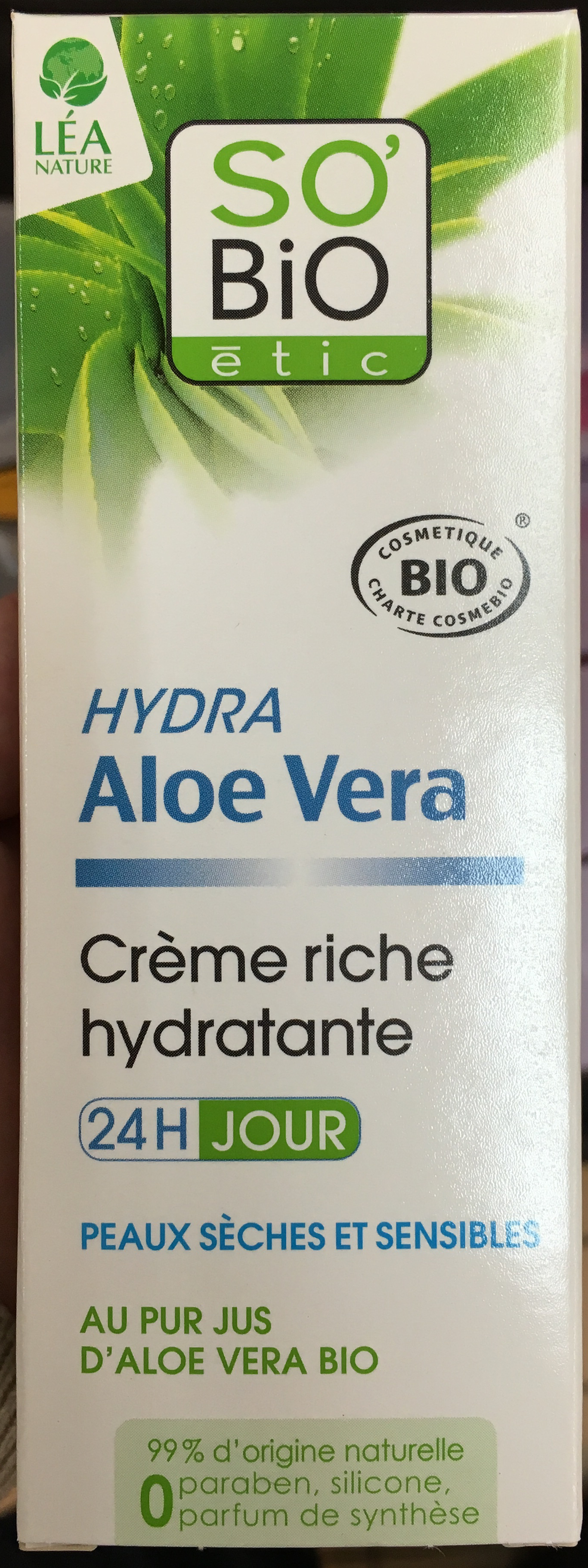 Hydra Aloe Vera Crème riche hydratante - Produto - fr