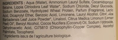 Shampooing Douche Verveine Citron Bio - Ingredients