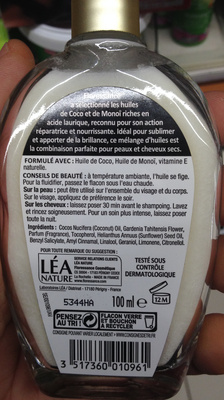 Huiles Coco et monoï 100% naturelle - Product - fr