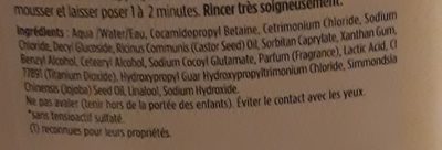 Shampooing huile ricin & jojoba - Ingredients - fr