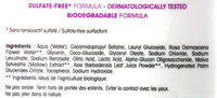 Gel Douche Hypoallergénique à la fleur de Mauve - Léa Nature - So'Bio étic - 650 ml - Ingredientes - fr