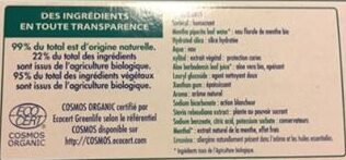 Dentifrice Protection Blancheur - Ingredients