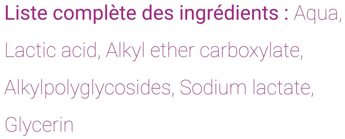 Bactidose Green Végétal Mousse Mains Sans Alcool - Ingredients - fr