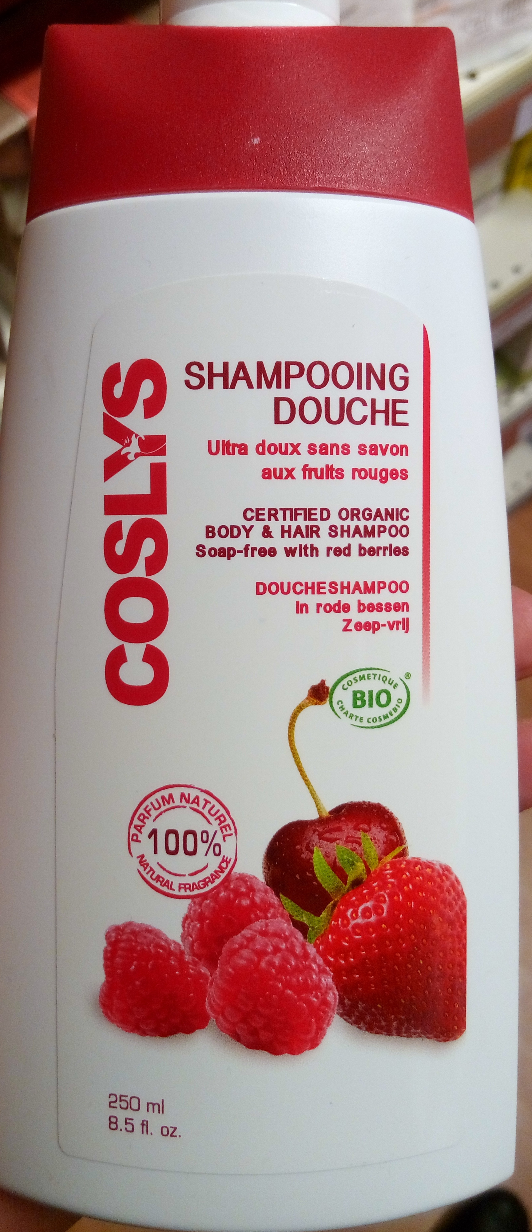 Shampooing douche ultra doux sans savon aux fruits rouges - Tuote - fr