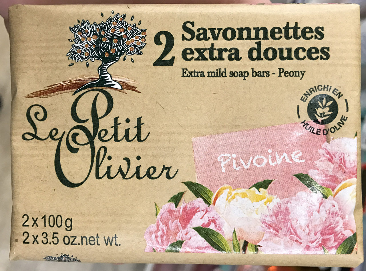2 savonettes extra douces Pivoine - Produit - fr
