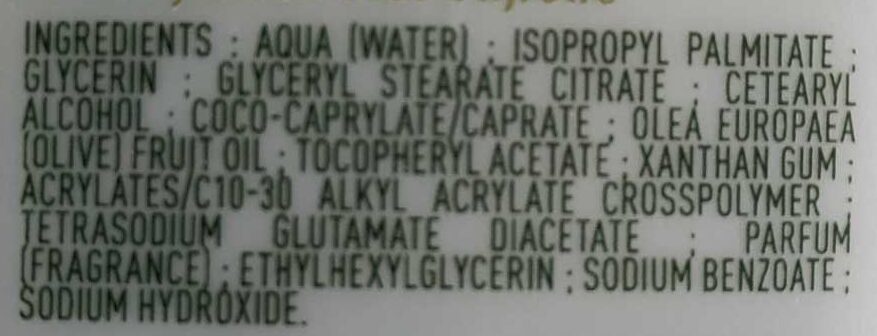 Lait corps hydratant - Ingrediencoj - fr
