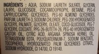 Huile de douche richesse nutritive  à l'huile d'argan - Ingredients - fr