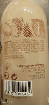 shampooing douche coco Bio dermatologique - Ingredients - fr