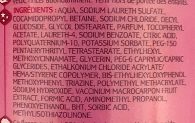 Extra Color Shampooing - Ingredients