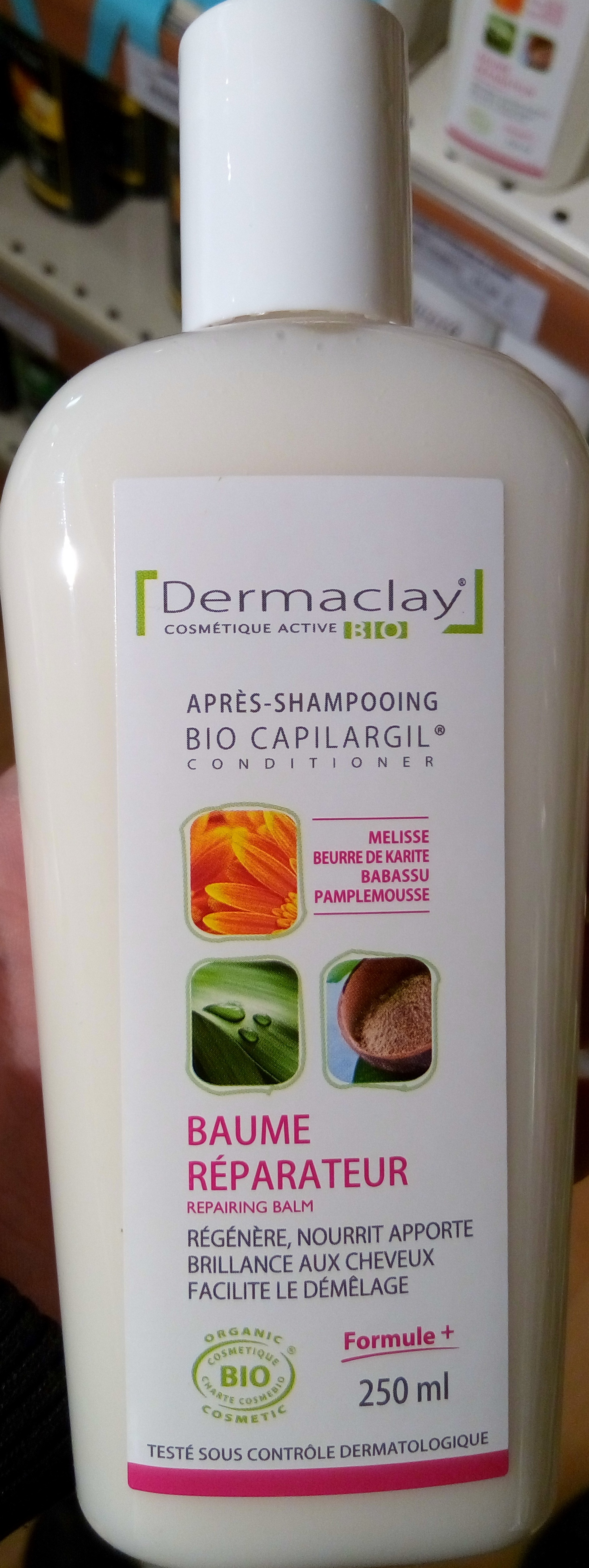Bio Capilargil Après-shampooing Baume réparateur Mélisse Beurre de karité Babassu Pamplemousse - Product - fr