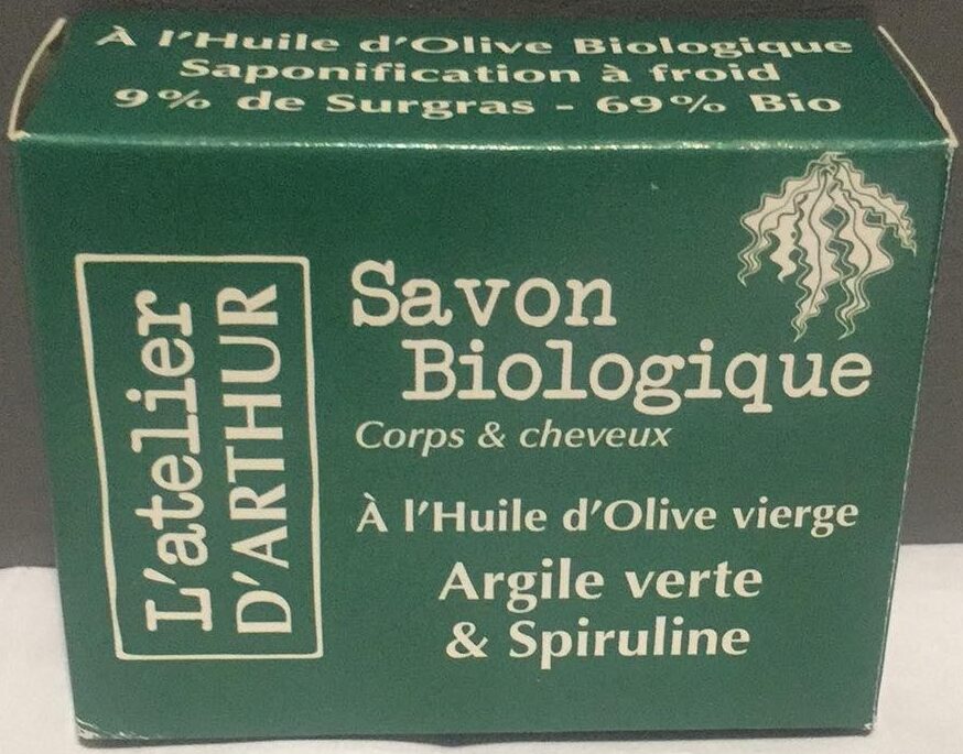 Savon Biologique à l'Huile d'Olive vierge Argile verte & Spiruline - Tuote - fr