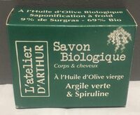 Savon Biologique à l'Huile d'Olive vierge Argile verte & Spiruline - Recycling instructions and/or packaging information - fr