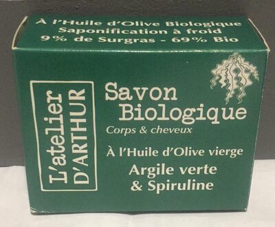 Savon Biologique à l'Huile d'Olive vierge Argile verte & Spiruline - Instruction de recyclage et/ou information d'emballage