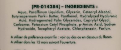Lait Hydratant Corporel Quotidien - Ingredients