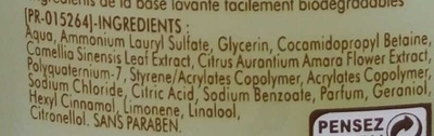 Douche Crème de soin Hydratation - Ingredients