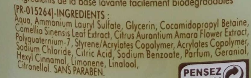 Douche Crème de soin Hydratation - Ingredientes - fr