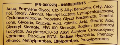 anti-pickel Feuchtigkeitscreme - Ingredients