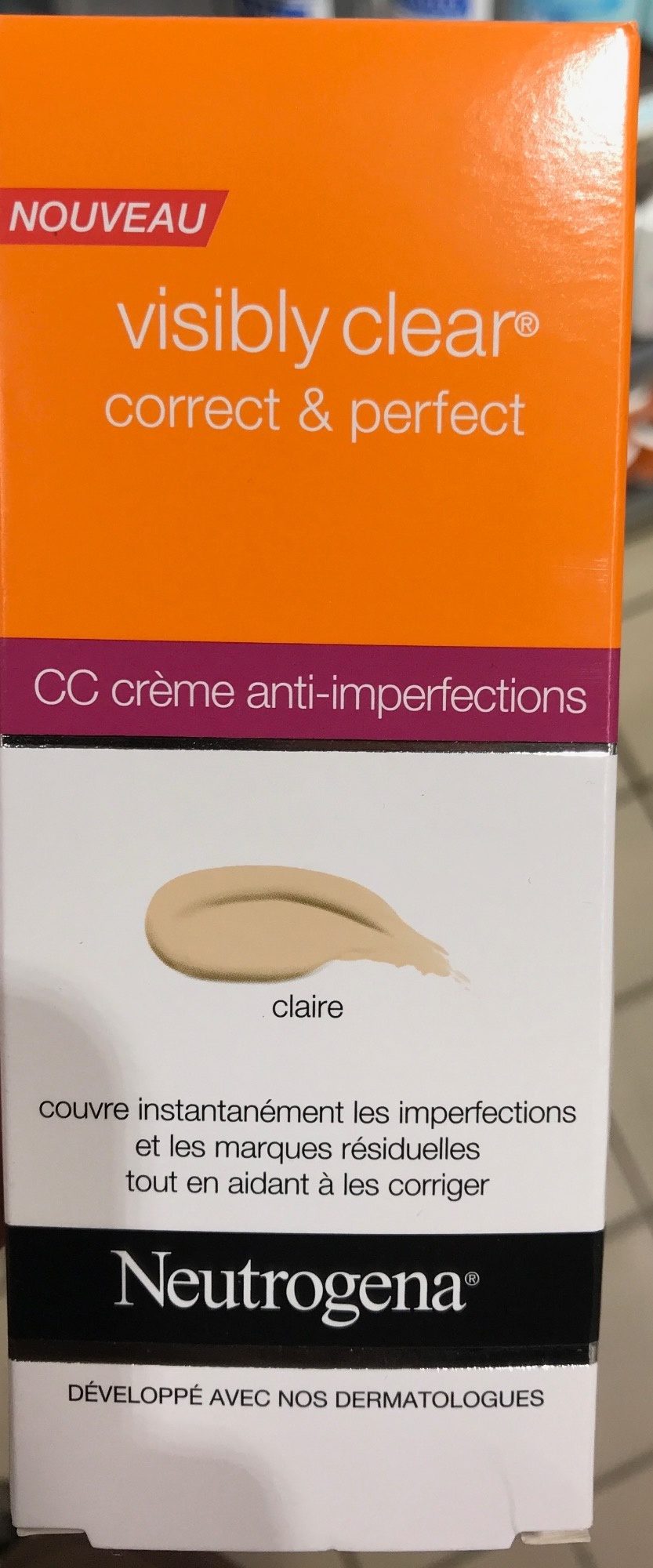 Visibly Clear Correct & Perfect CC Crème Claire - Produit - fr