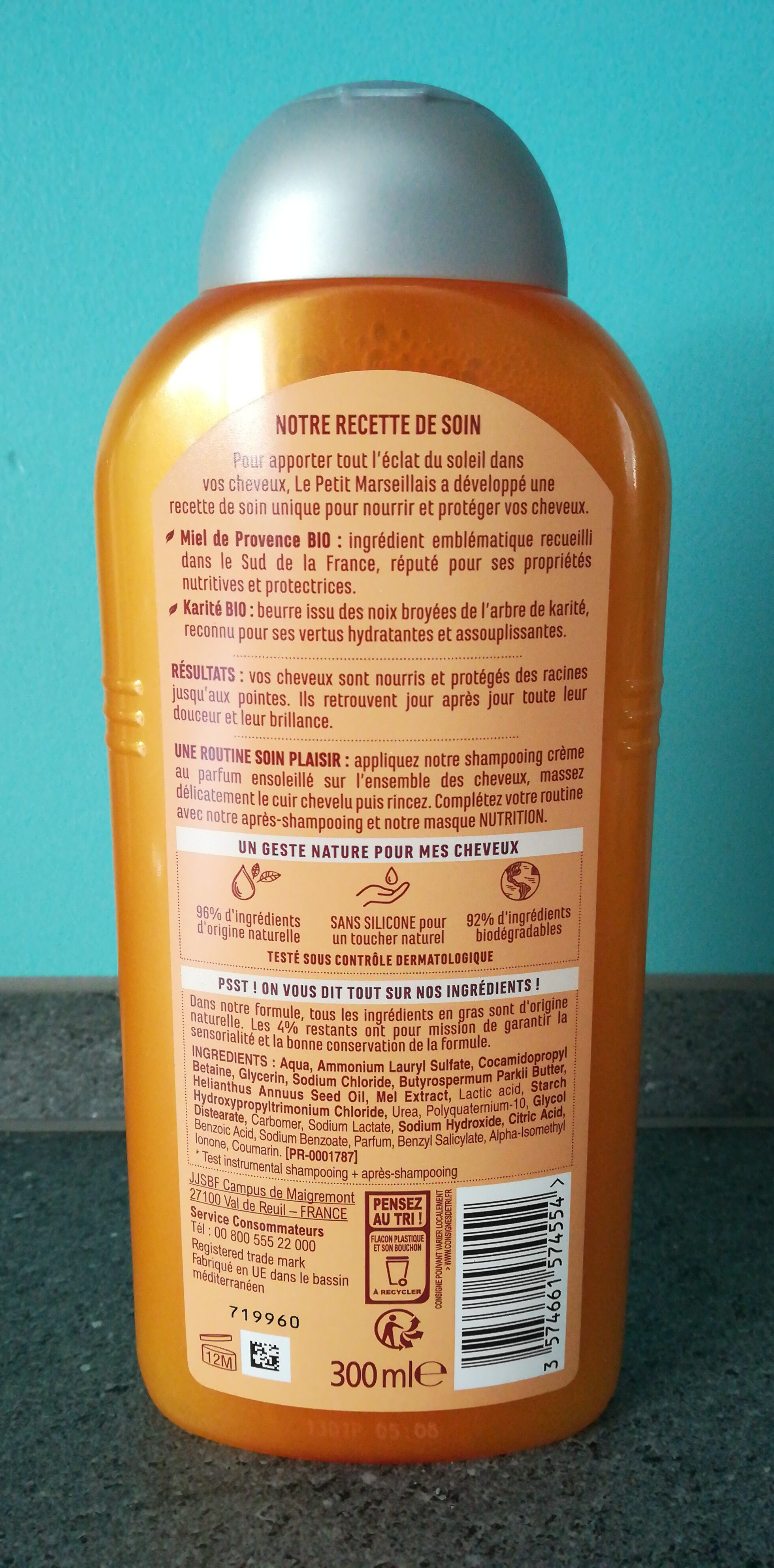 Shampooing crème nutrition miel de Provence et karité bio - Product - en