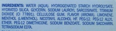Dentifrice - Ingredients