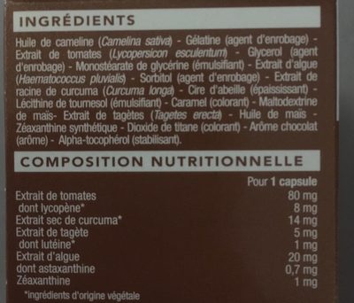 Autobronzant - Ingredients - fr