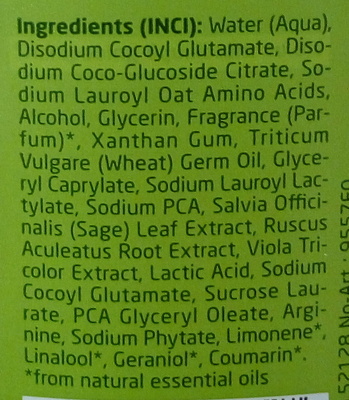Shampooing équilibrant Blé - Ingredients